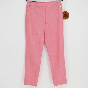 Tommy Hilfiger Sloane Ankle Pants Coral Pink Elastic Waist Slim Leg Size 10 NWT